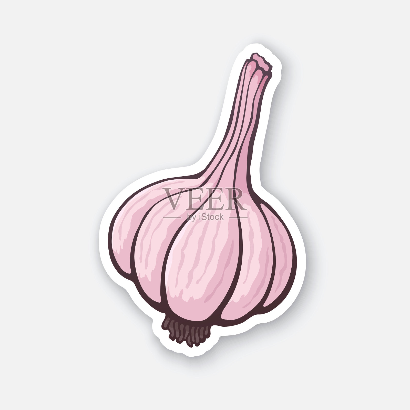 贴纸大蒜插画图片素材