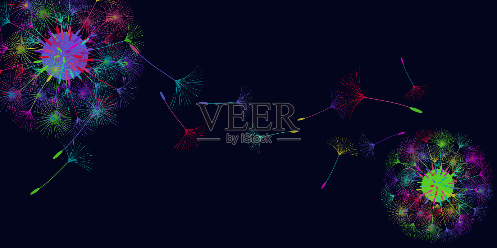 蒲公英的背景插画图片素材