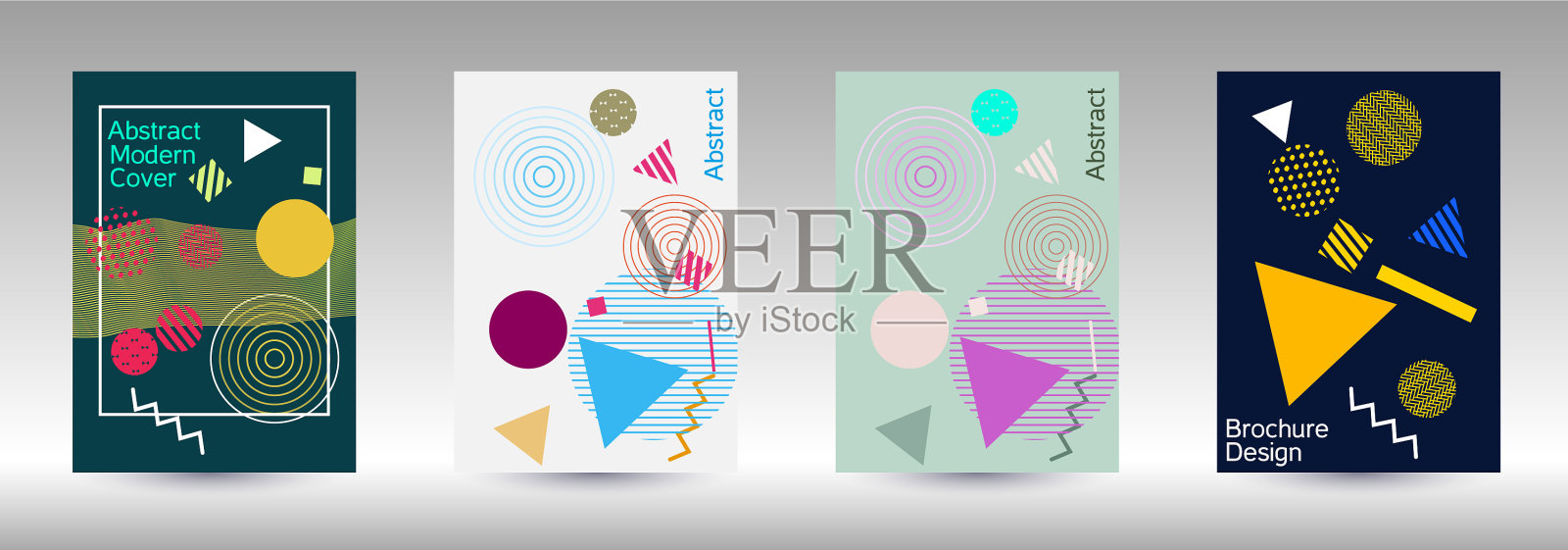 孟菲斯封面设计插画图片素材