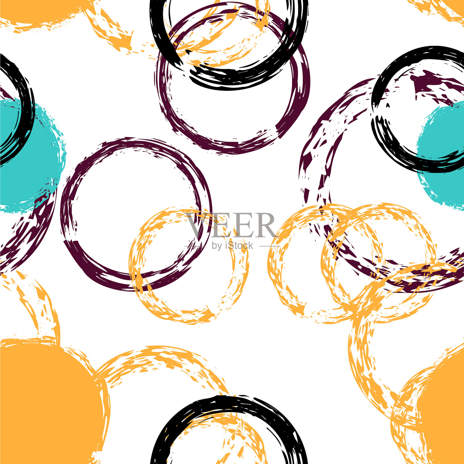 黑色画笔圈插画图片素材