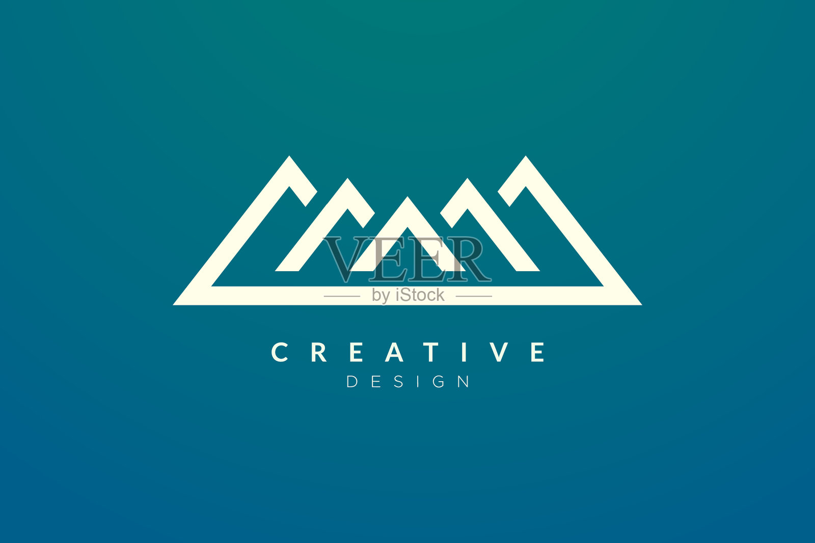 三角形山形标志设计简约插画图片素材