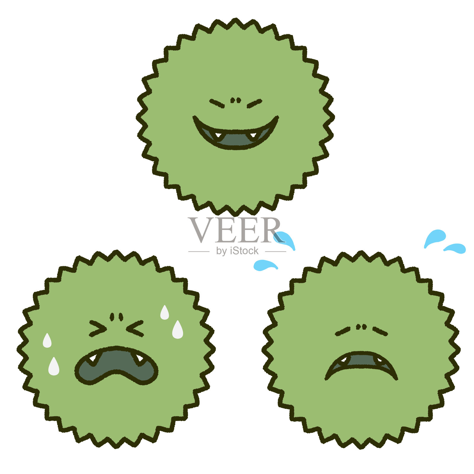 拟人化细菌插图集。插画图片素材