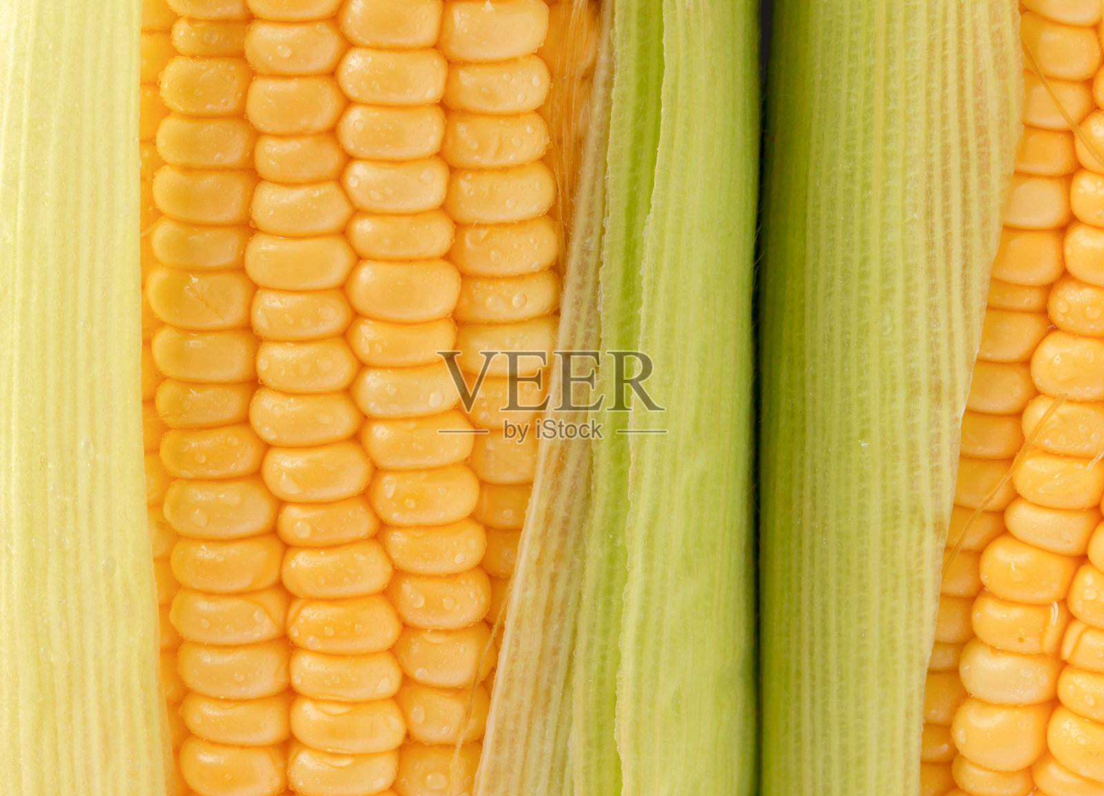 木桌上的新鲜玉米照片摄影图片