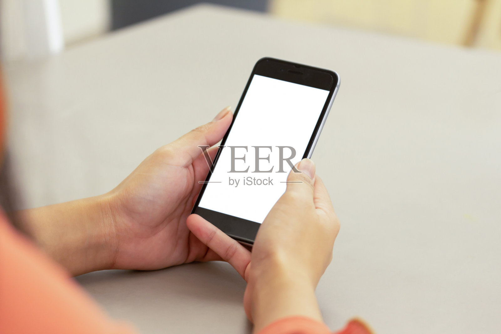 商场新智能手机视图空白显示照片摄影图片