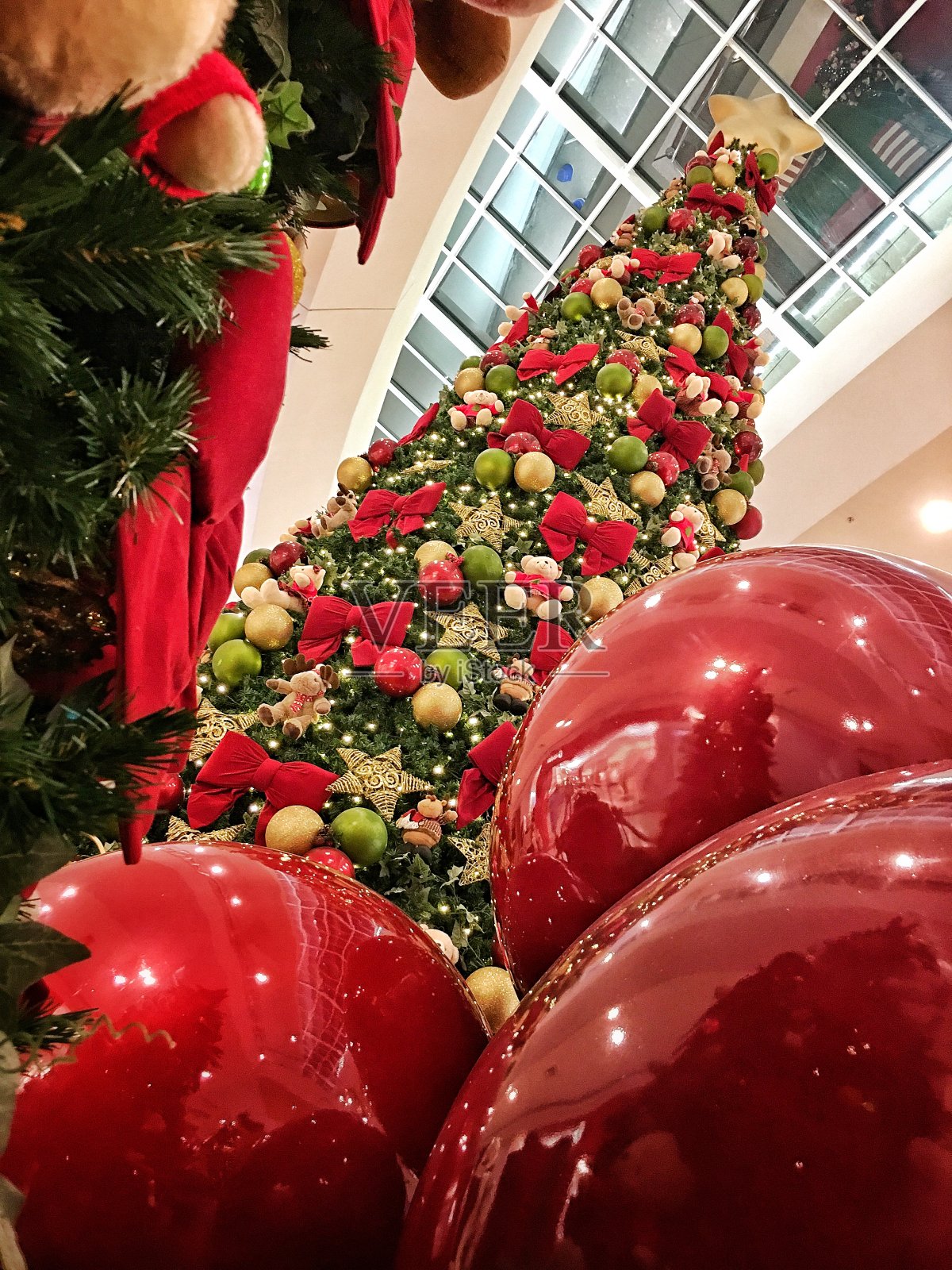 圣诞节的泰迪熊照片摄影图片