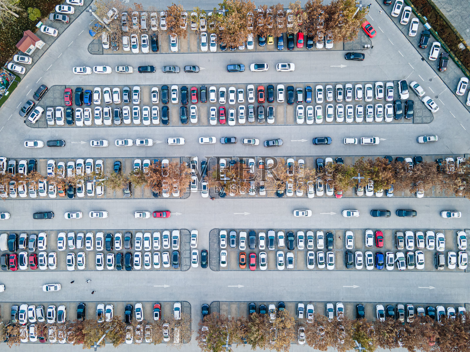 鸟瞰停车场照片摄影图片