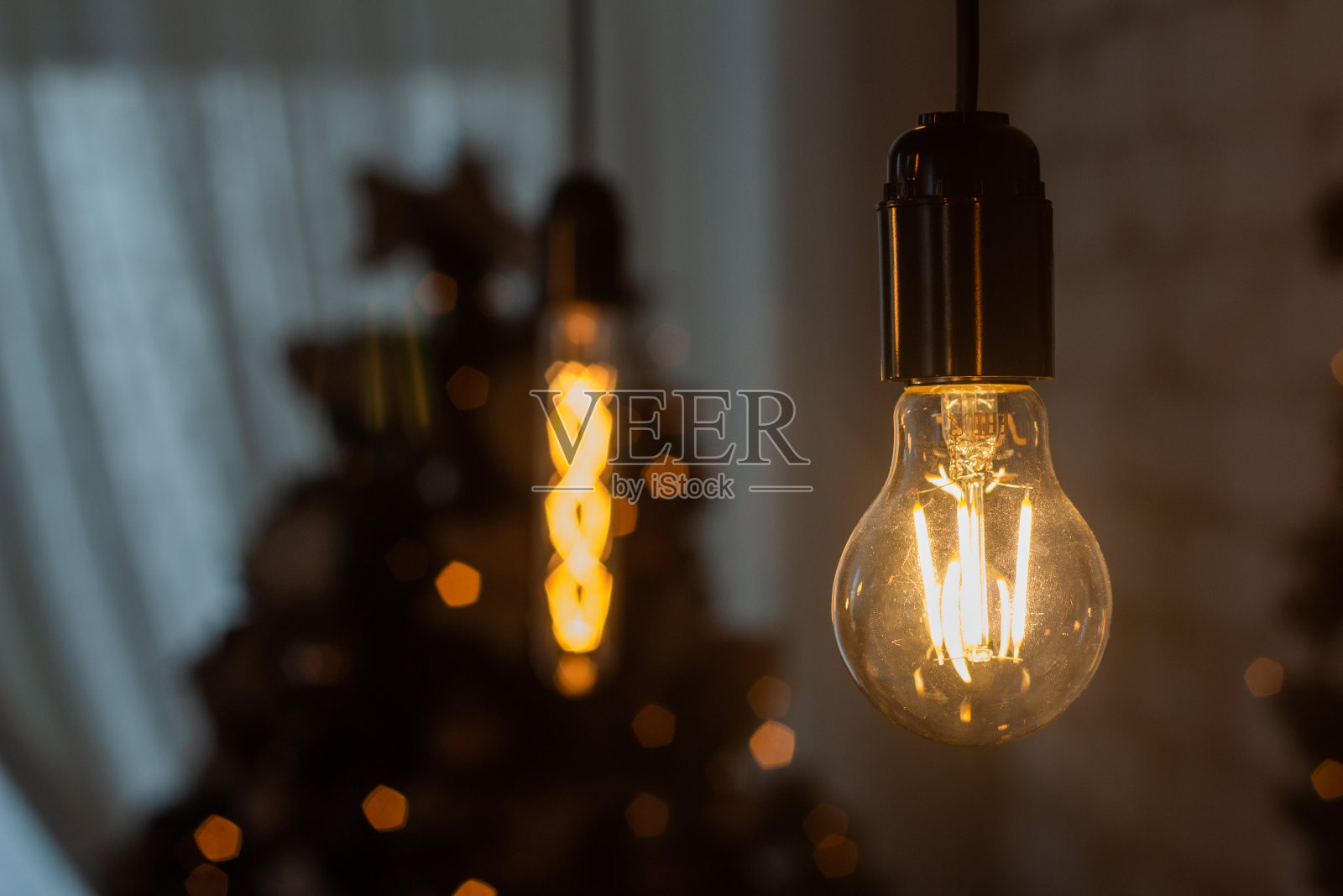 复古风格的灯泡照片摄影图片
