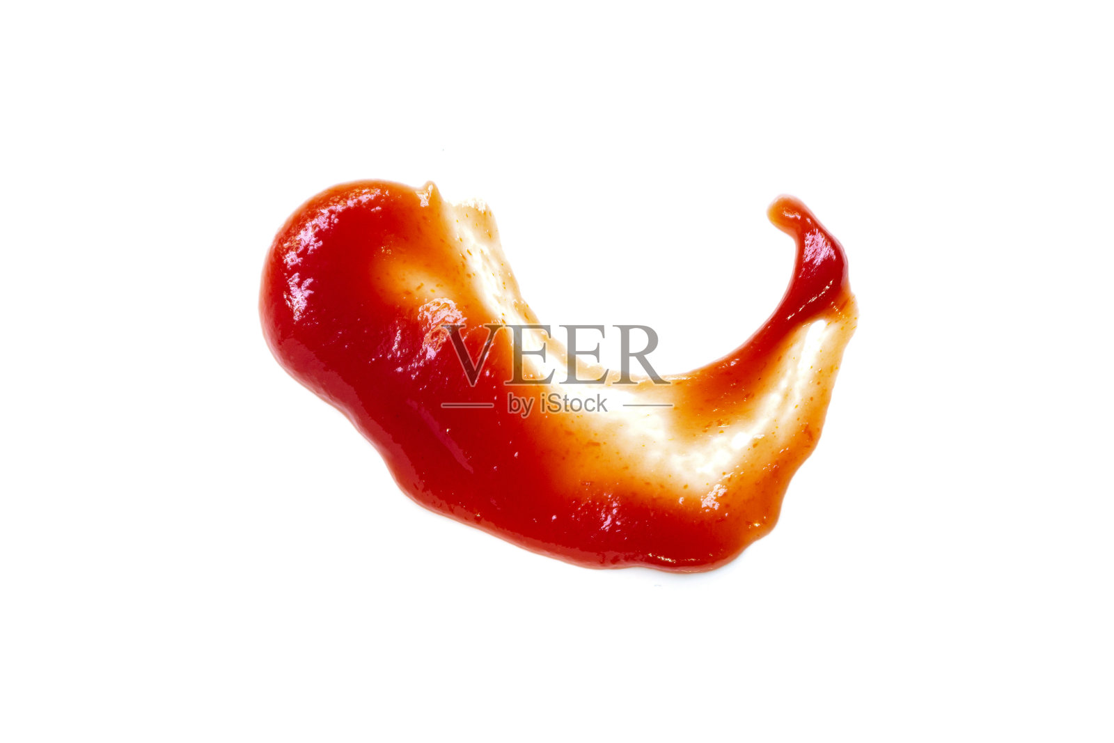 番茄酱或将番茄酱孤立地涂在白色背景上。照片摄影图片