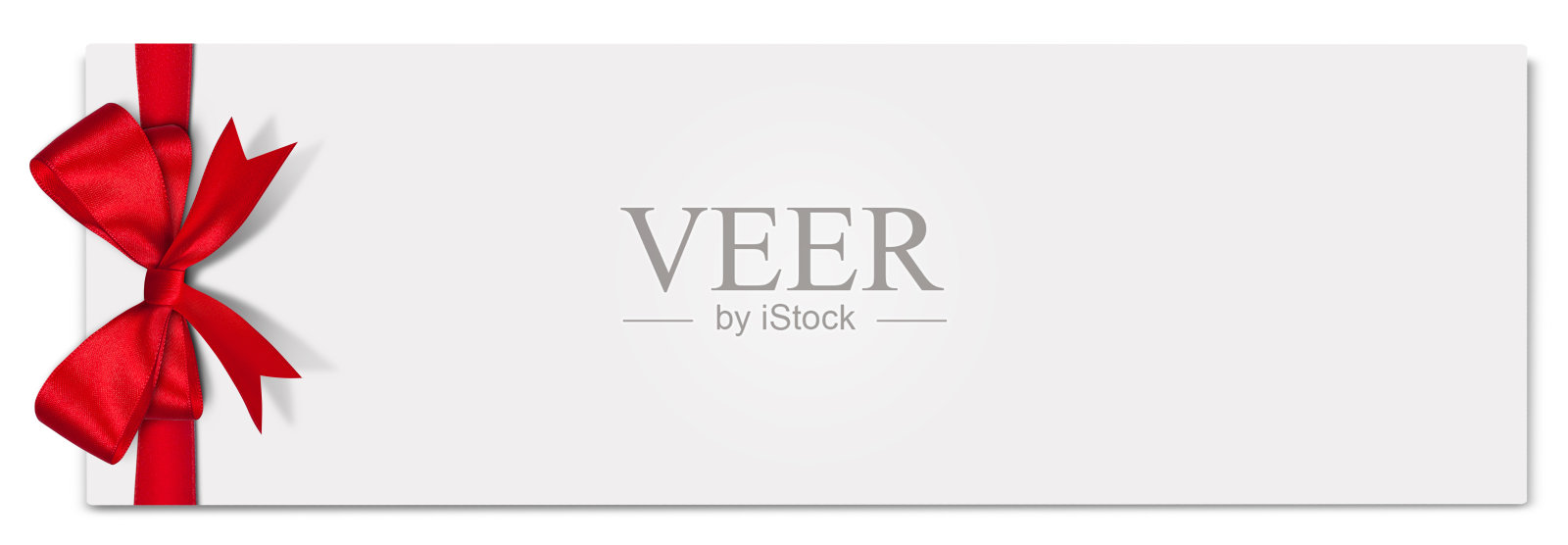 礼品卡注意与丝带在孤立的背景照片摄影图片