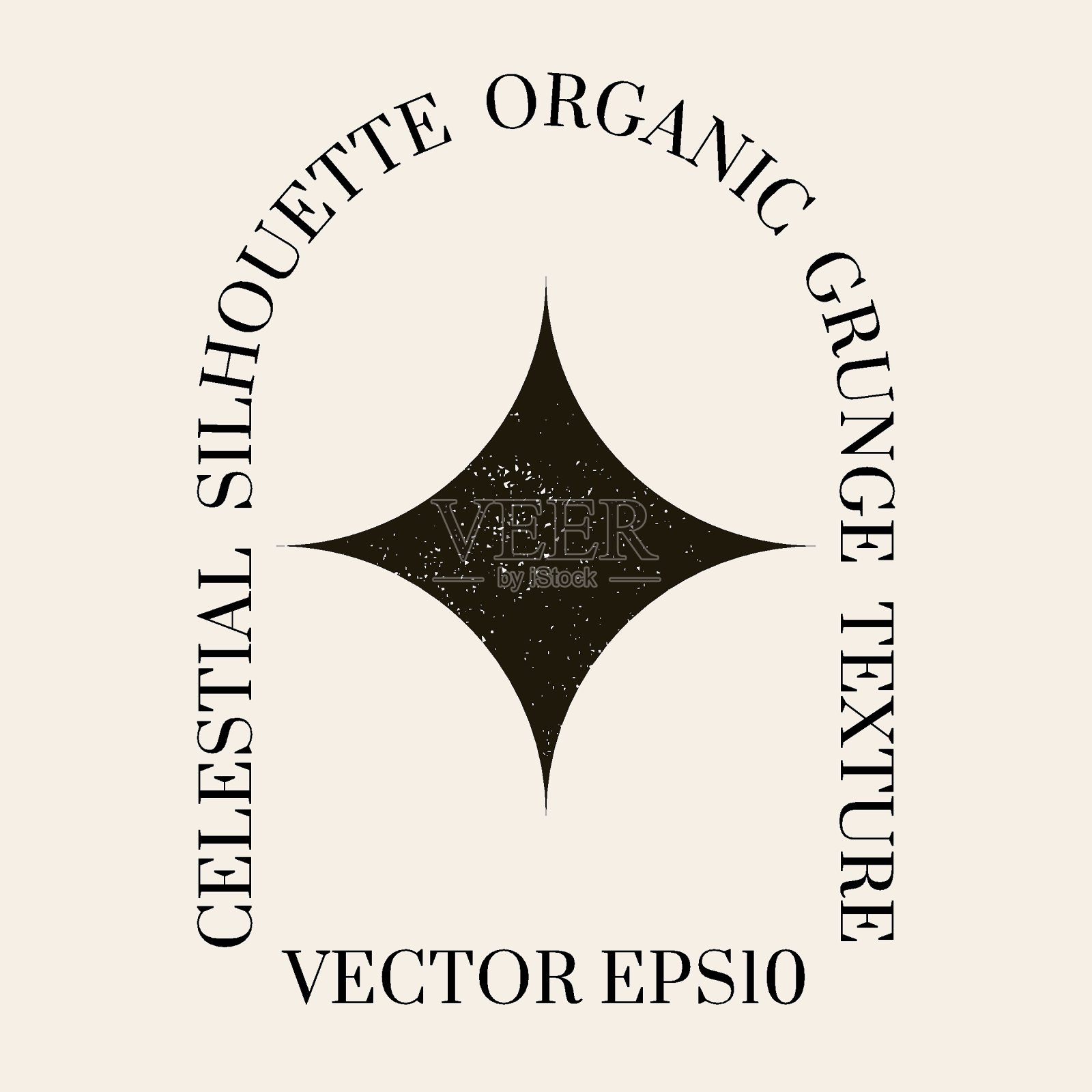 矢量波霍纹理轮廓单色绘图插画图片素材