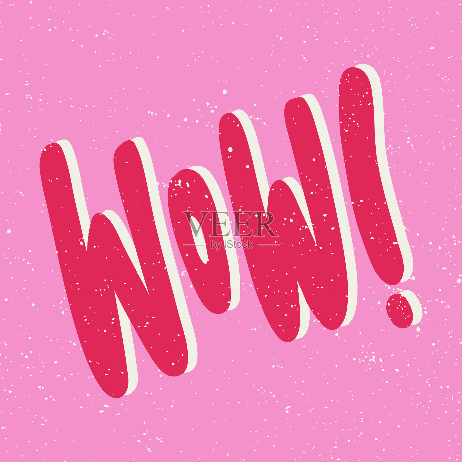 社交媒体内容手哇贴纸插画图片素材