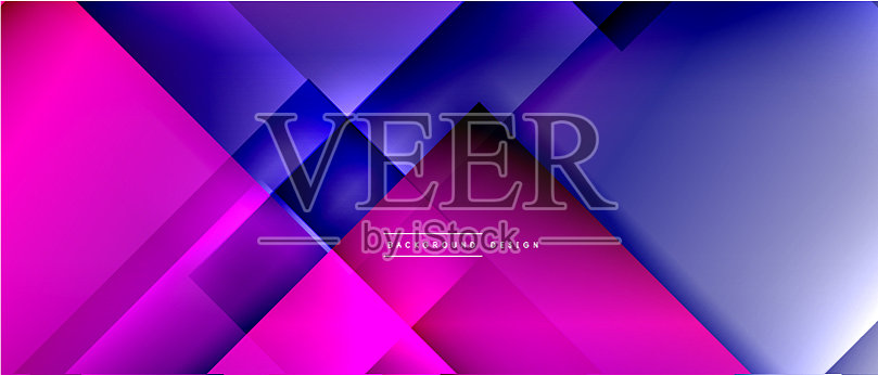 方形形状组成流体梯度插画图片素材