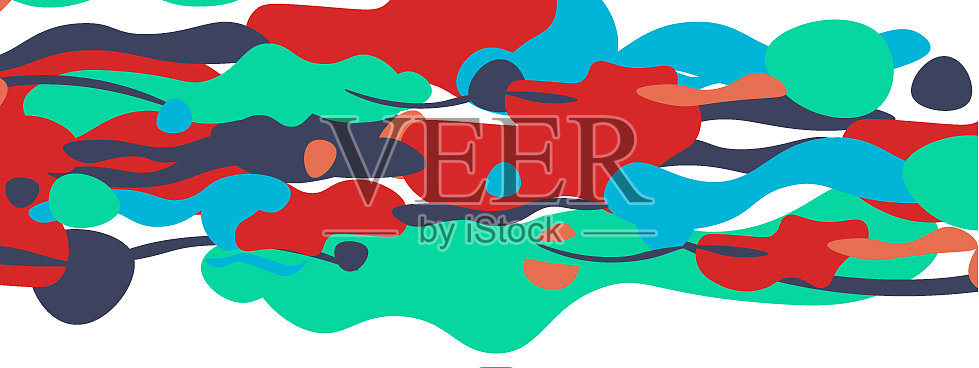 时尚的液体风格塑造抽象设计插画图片素材