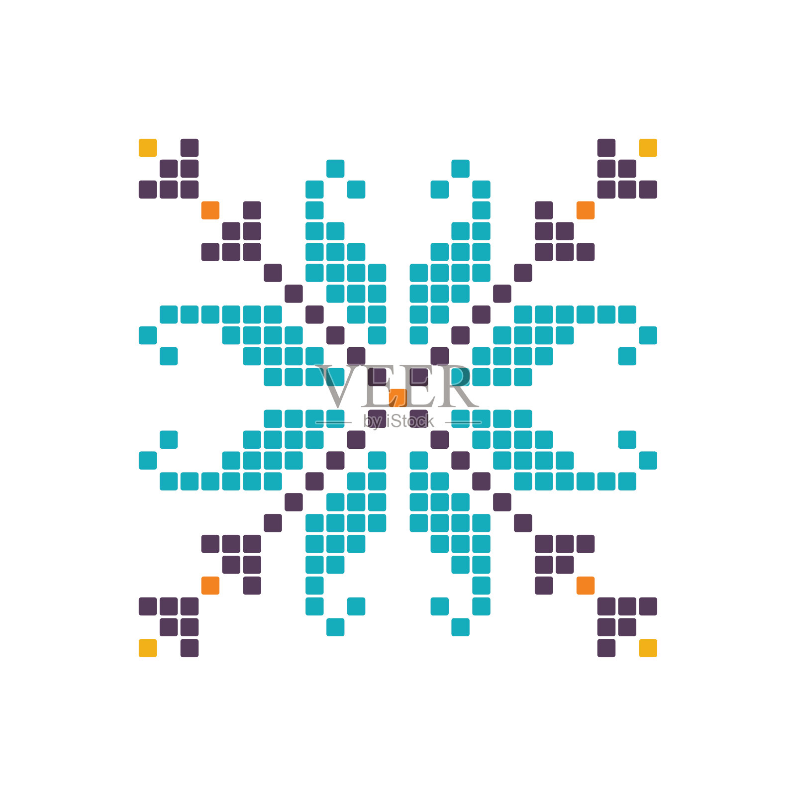 十字绣图案。插画图片素材