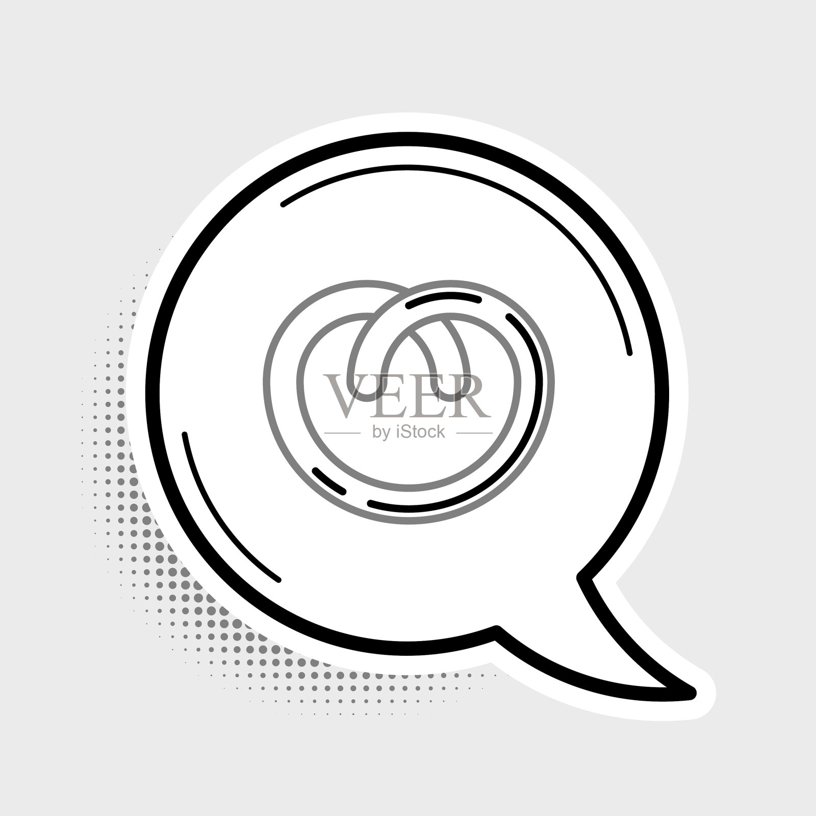 线椒盐图标孤立在灰色背景图标素材