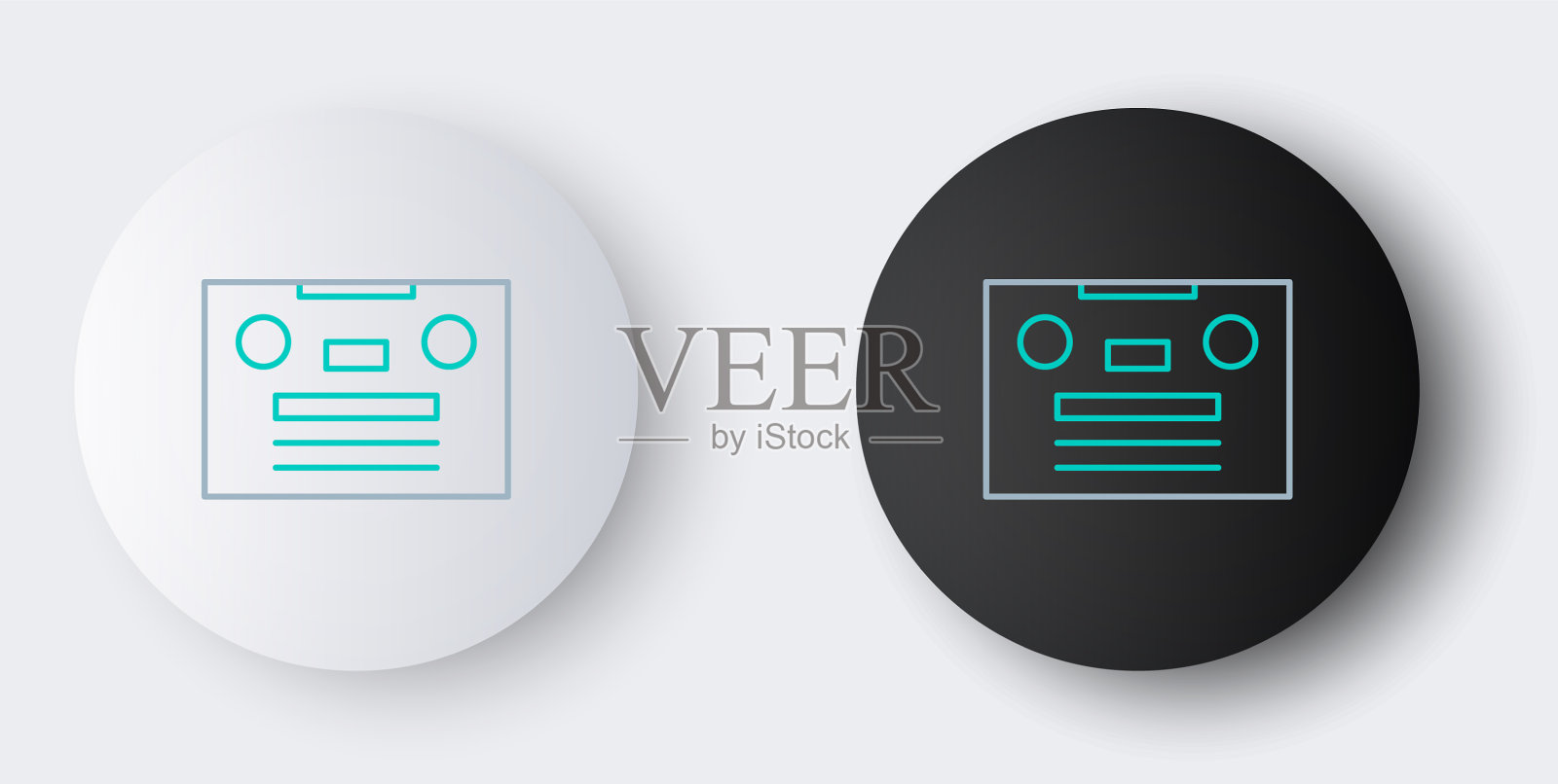 线复古磁带磁带图标隔离上图标素材