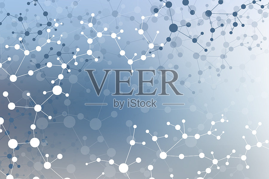 结构分子和通讯DNA原子插画图片素材