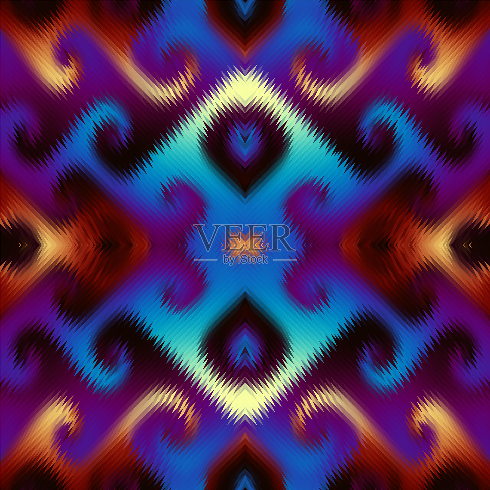 无缝图案背景三角形插画图片素材