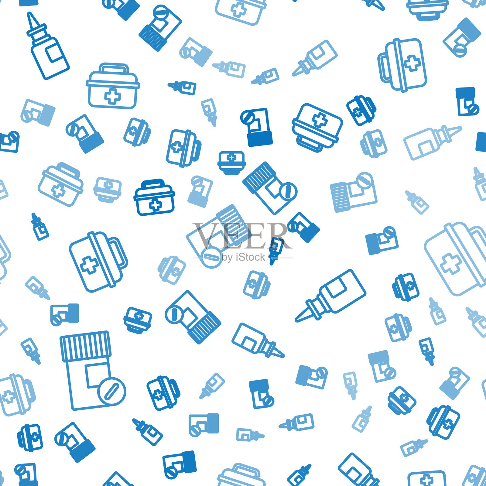 设线药瓶和药鼻瓶图标素材