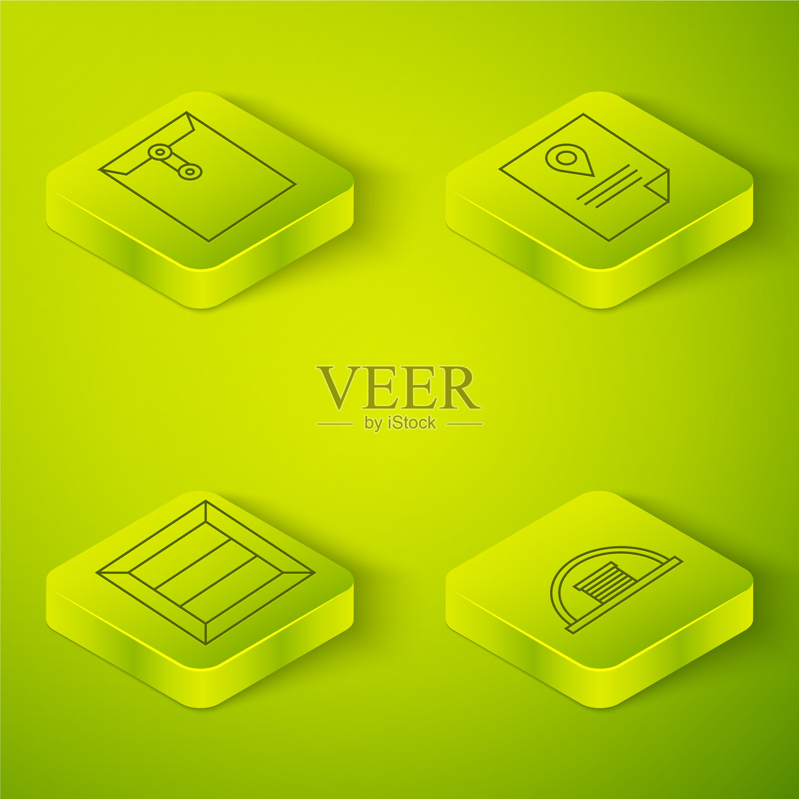 设置等距文件跟踪标记系统图标素材