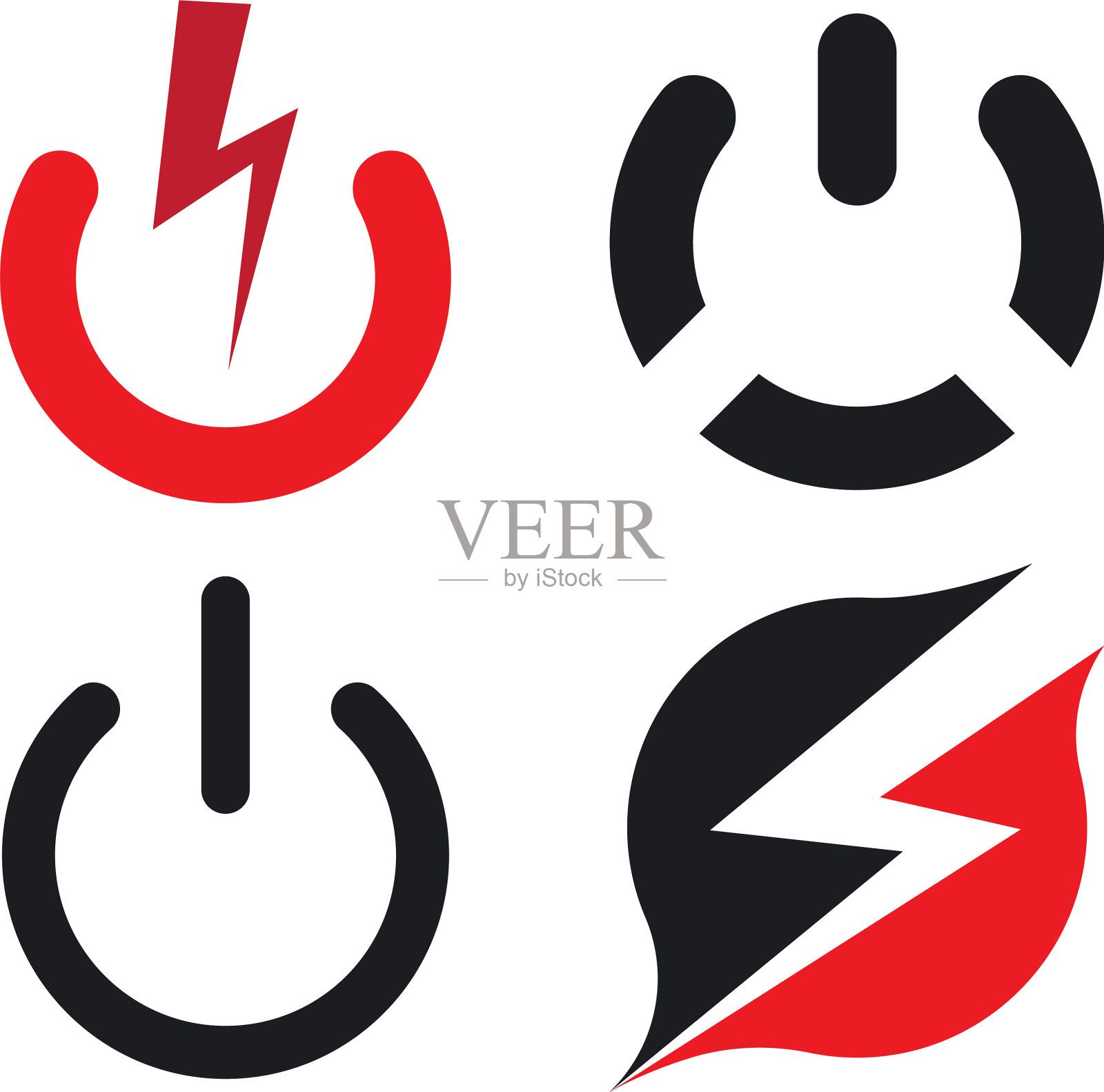 闪电标志模板图标素材