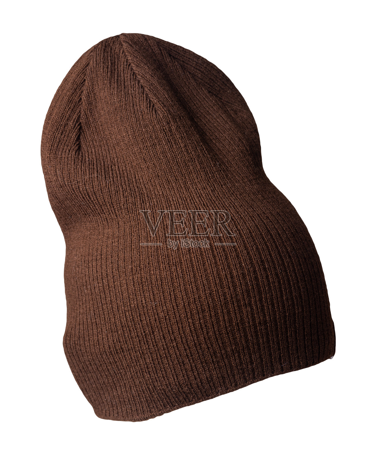 编织的帽子孤立在一个白色的背景。时髦的帽子。休闲风格的时尚配饰照片摄影图片