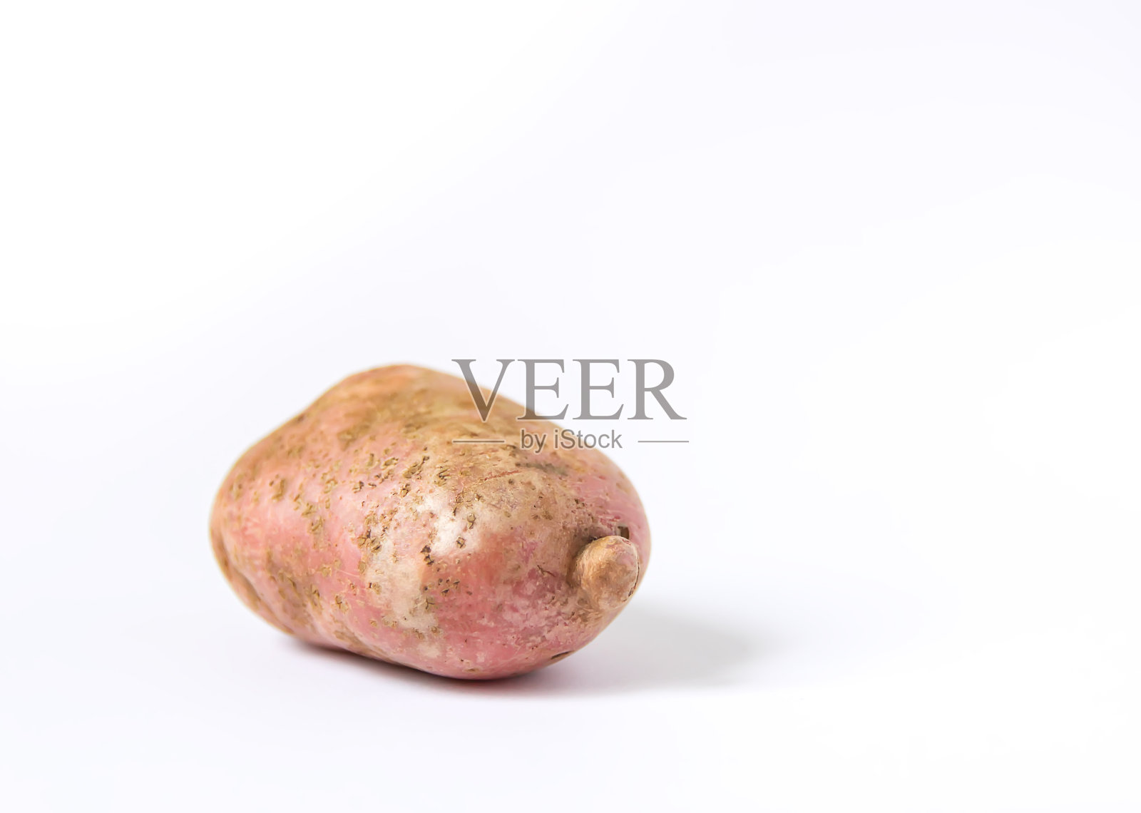 白色背景上的生土豆照片摄影图片