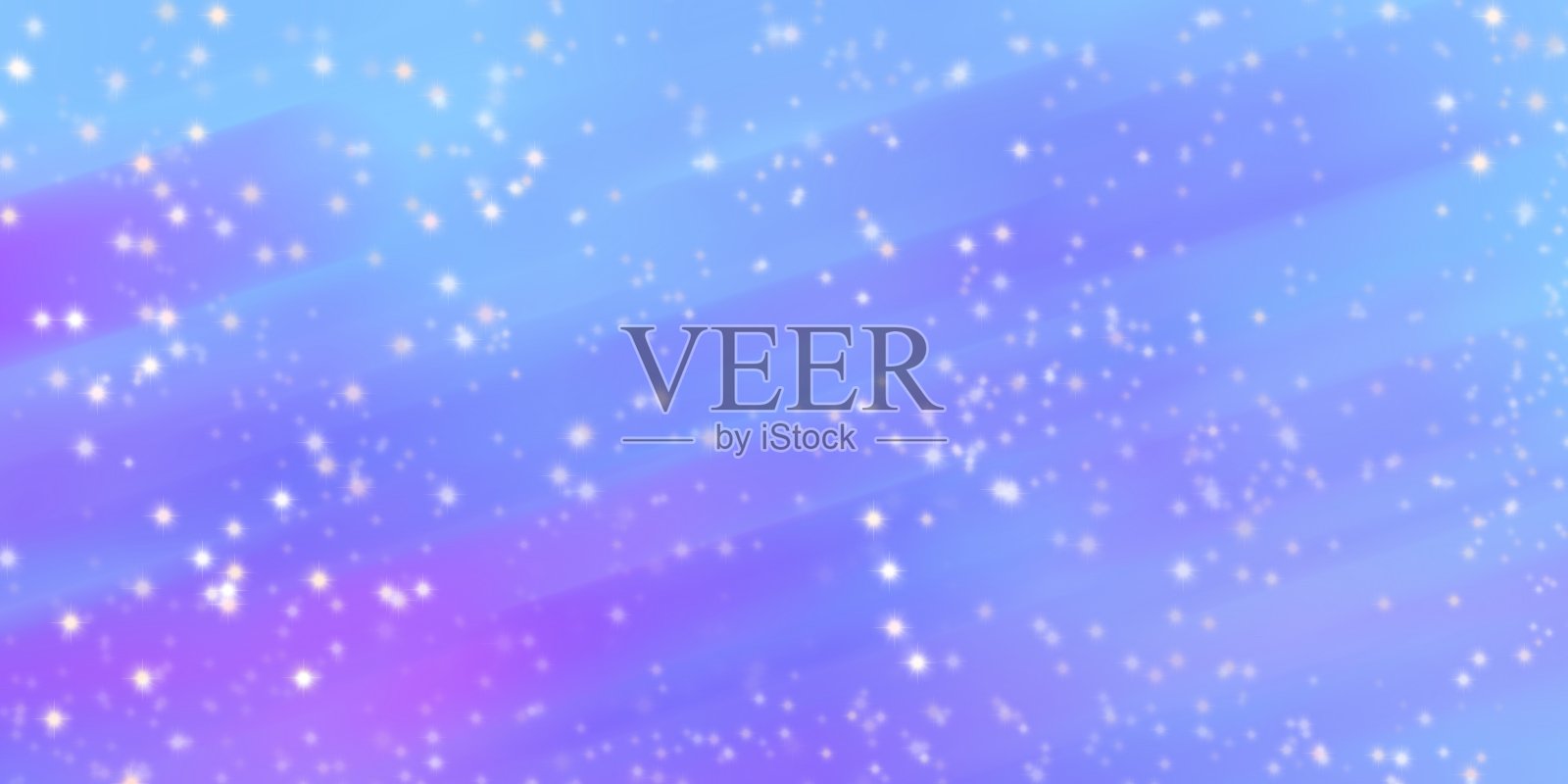 背景与蓝色霓虹灯与星星和散焦插画图片素材