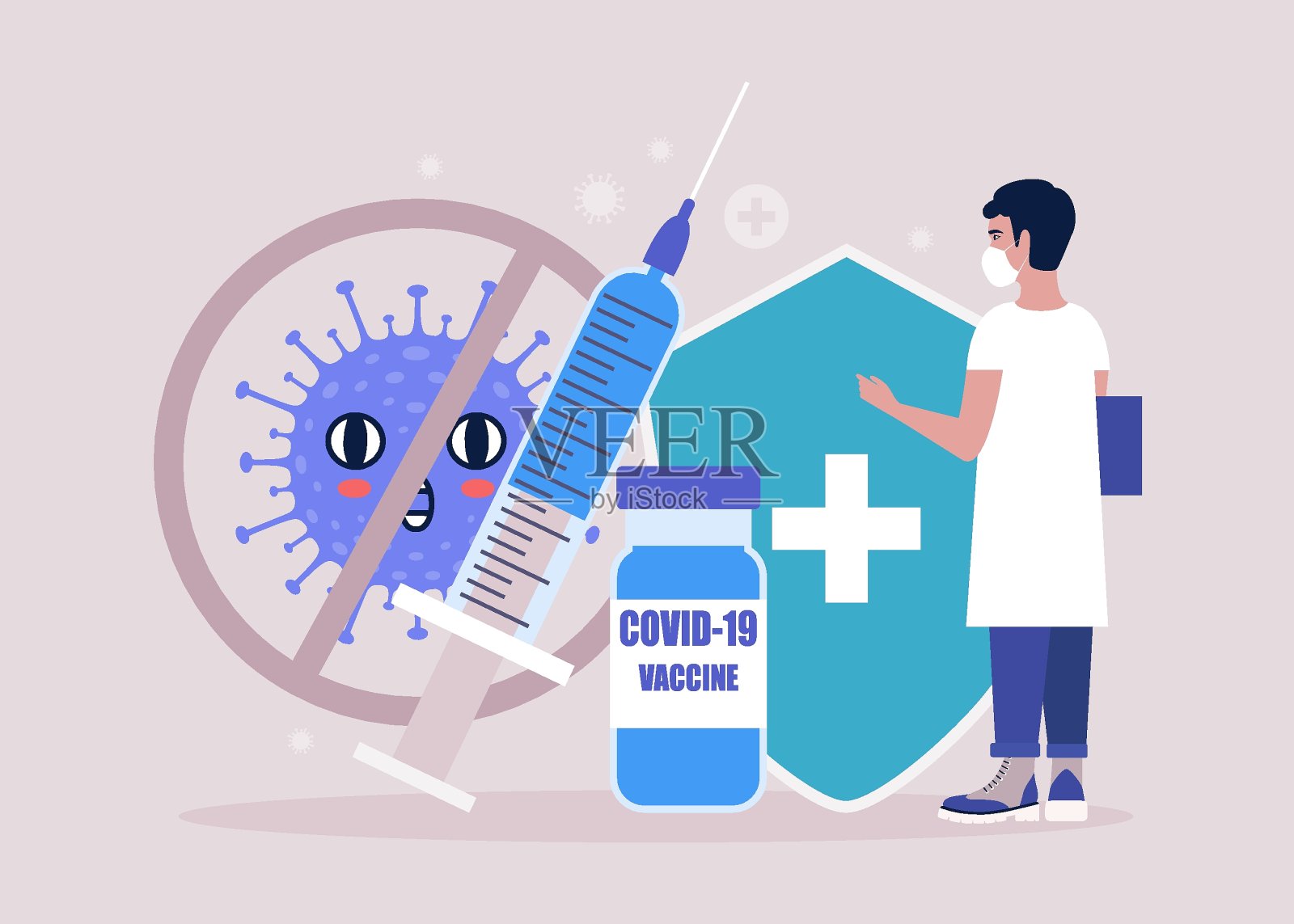 疫苗的概念插画图片素材