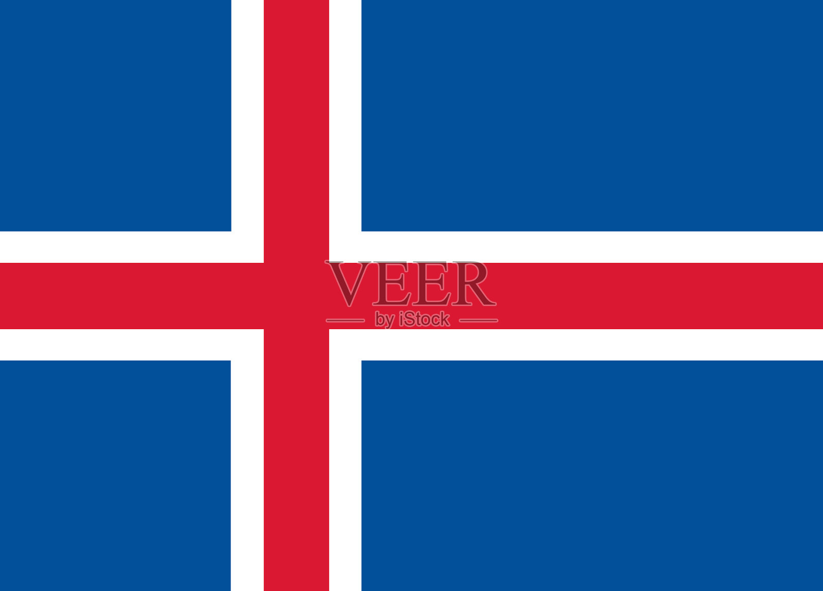 冰岛的旗帜插画图片素材