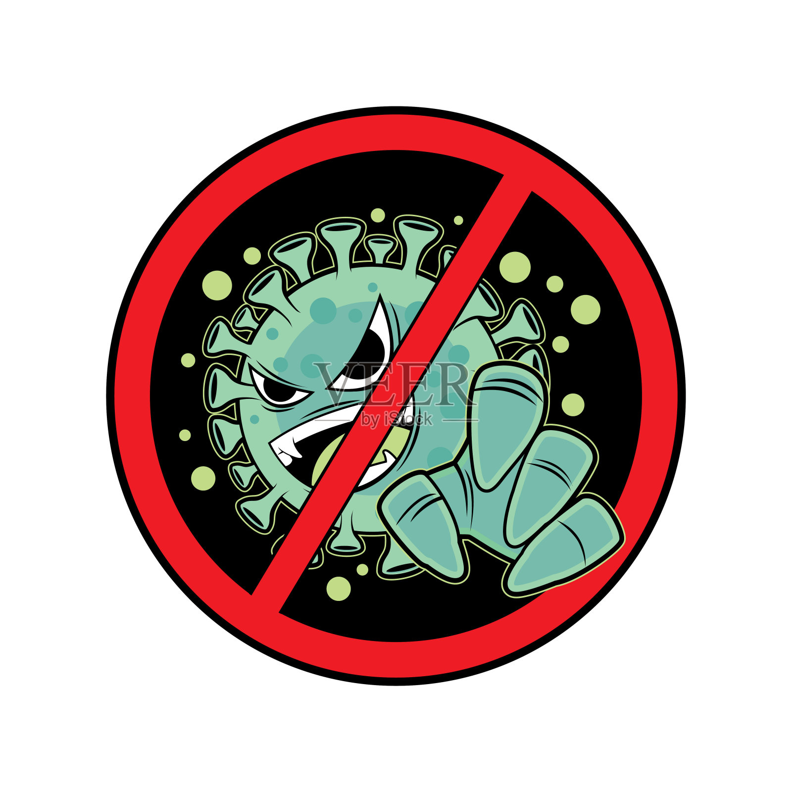 抗冠状病毒-卡通人物插画图片素材