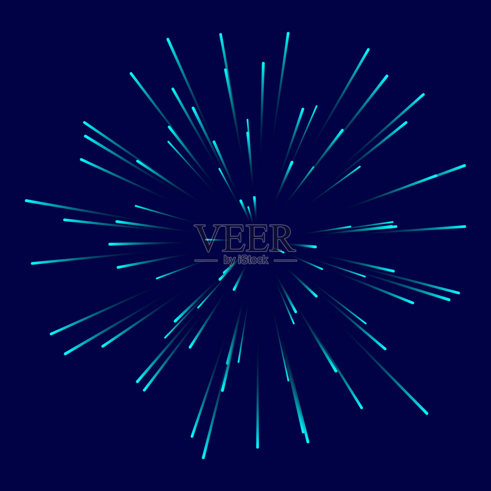 在黑暗背景的节日烟花上闪耀光芒插画图片素材