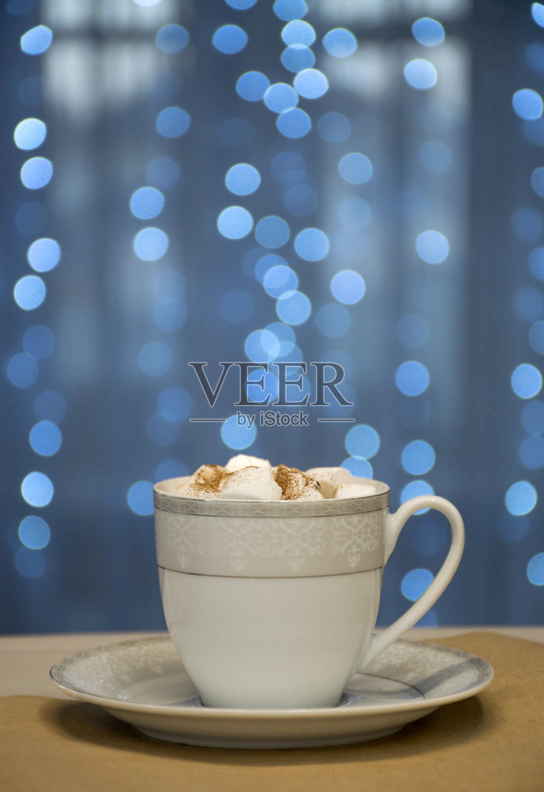 杯和棉花糖照片摄影图片