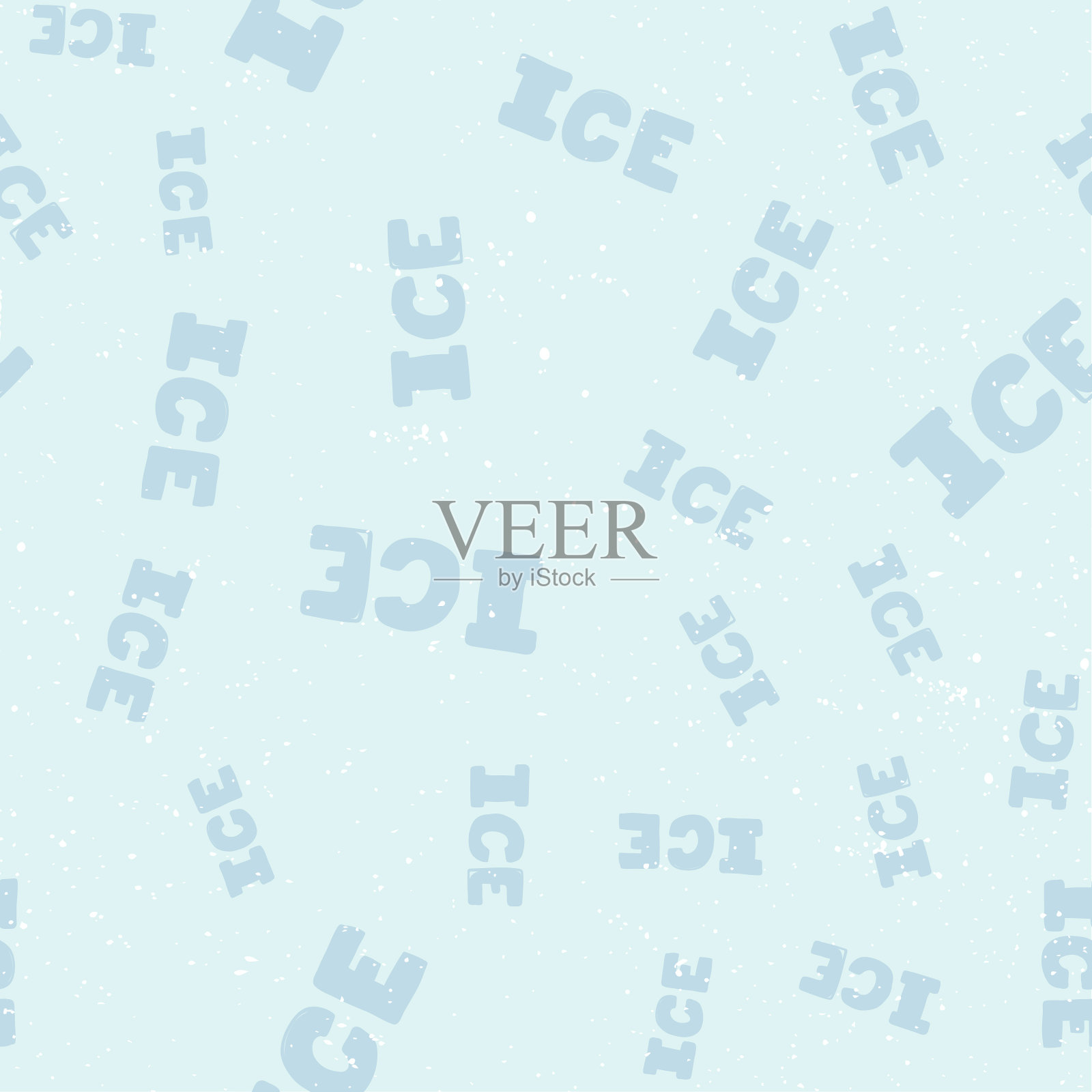 冰复古图案为卡通印刷设计插画图片素材