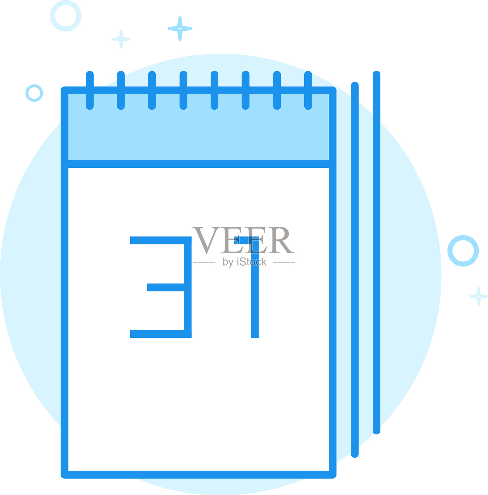 年历平图标符号象形符号插画图片素材