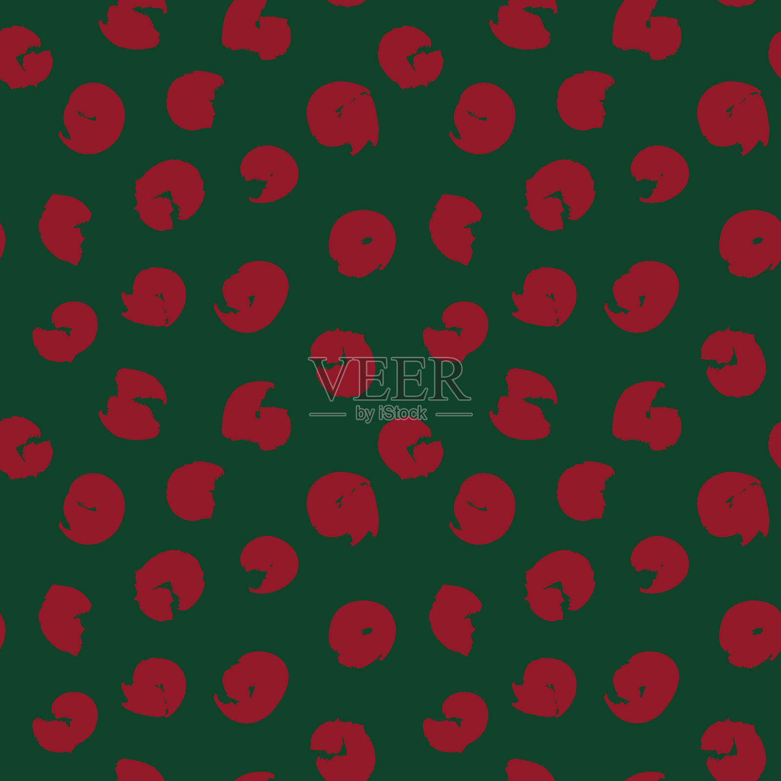 圣诞笔画无缝图案插画图片素材