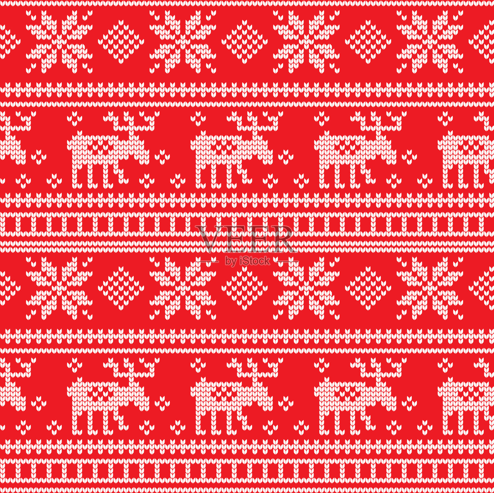 冬季节日圣诞针织花型羊毛针织插画图片素材