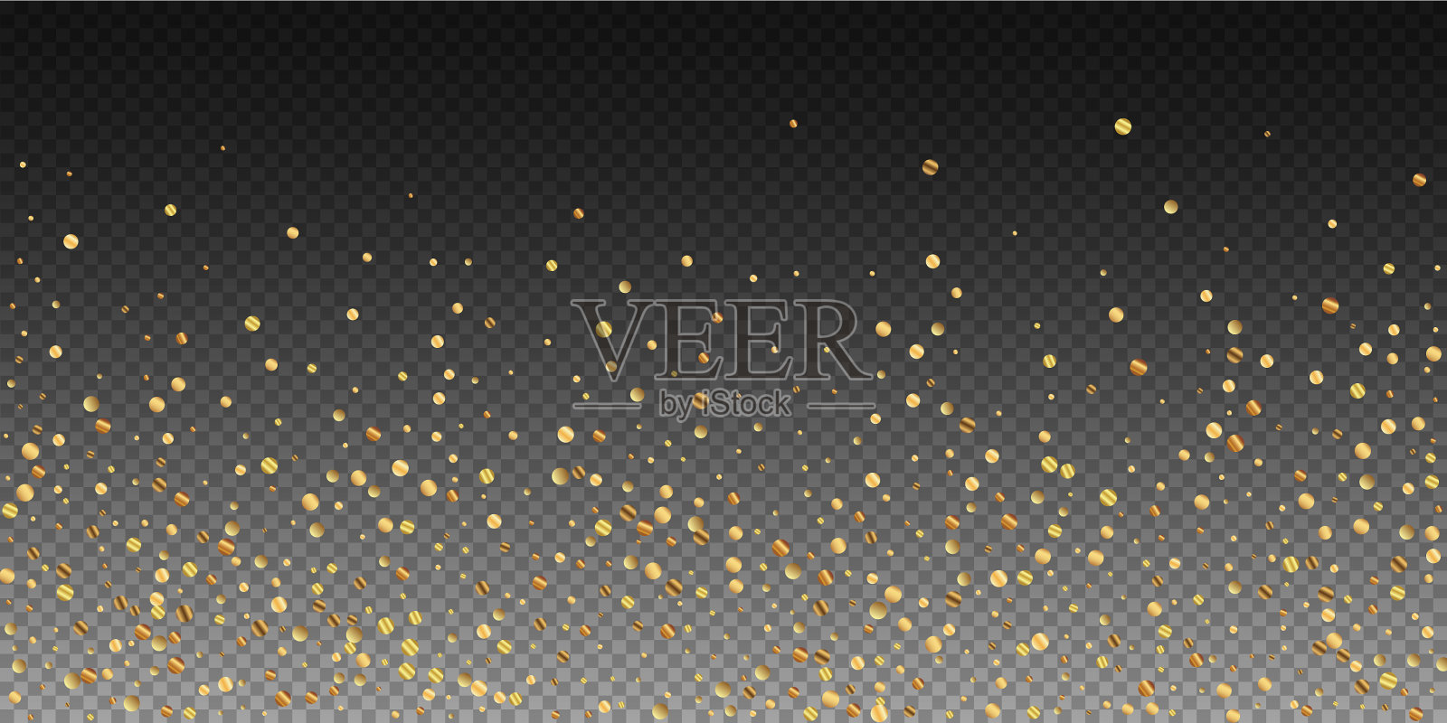 稀稀落落的金色五彩纸屑奢华闪闪发光的五彩纸屑sc插画图片素材