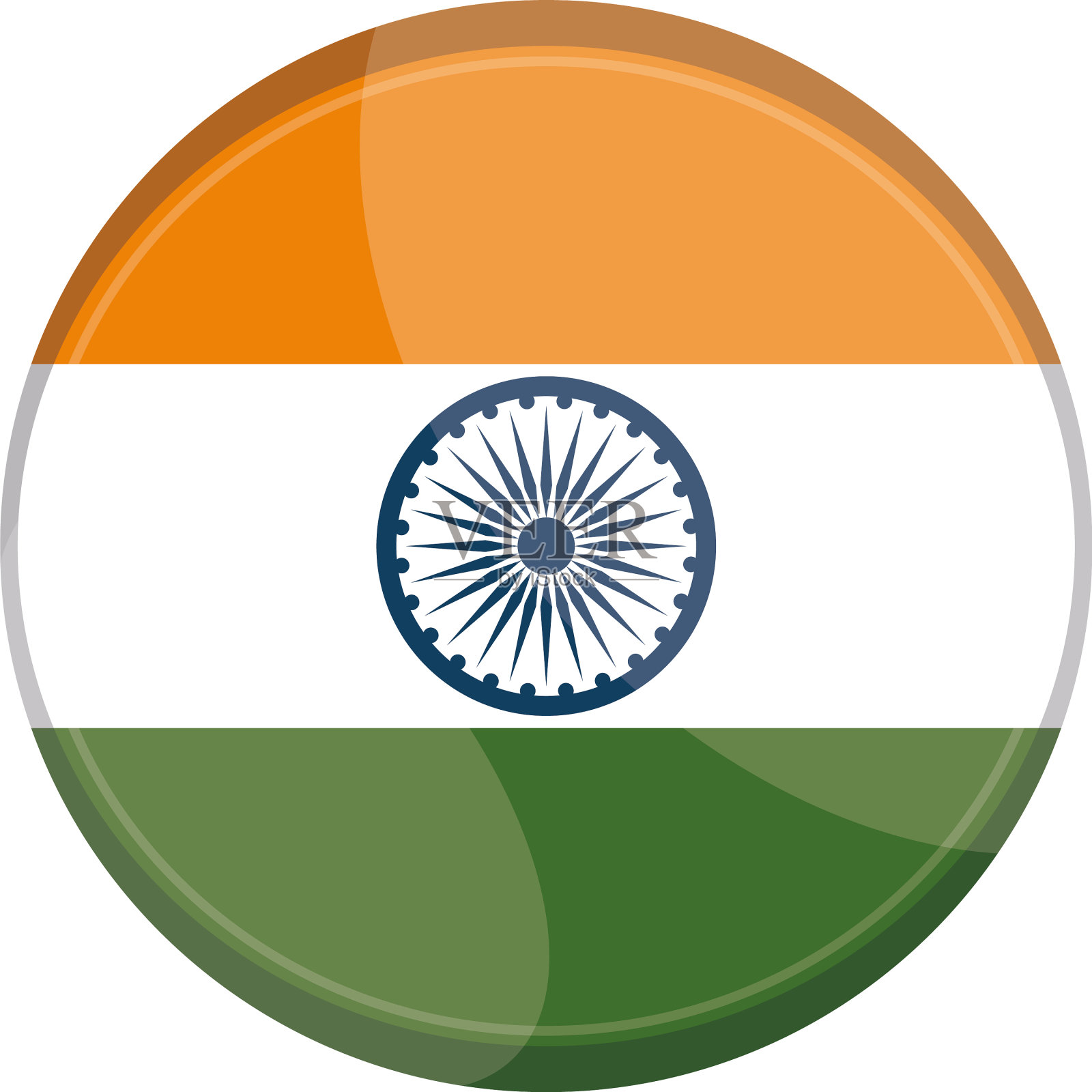 按钮印度国旗插画图片素材