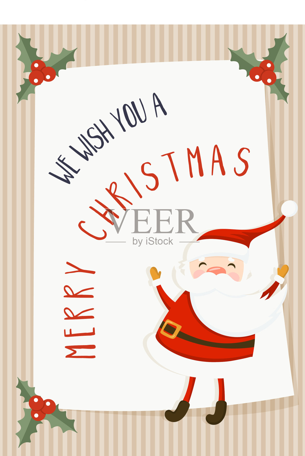 圣诞快乐，恭贺新禧插画图片素材