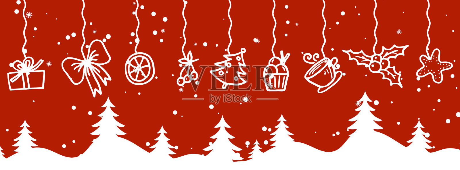 圣诞快乐，恭贺新禧插画图片素材