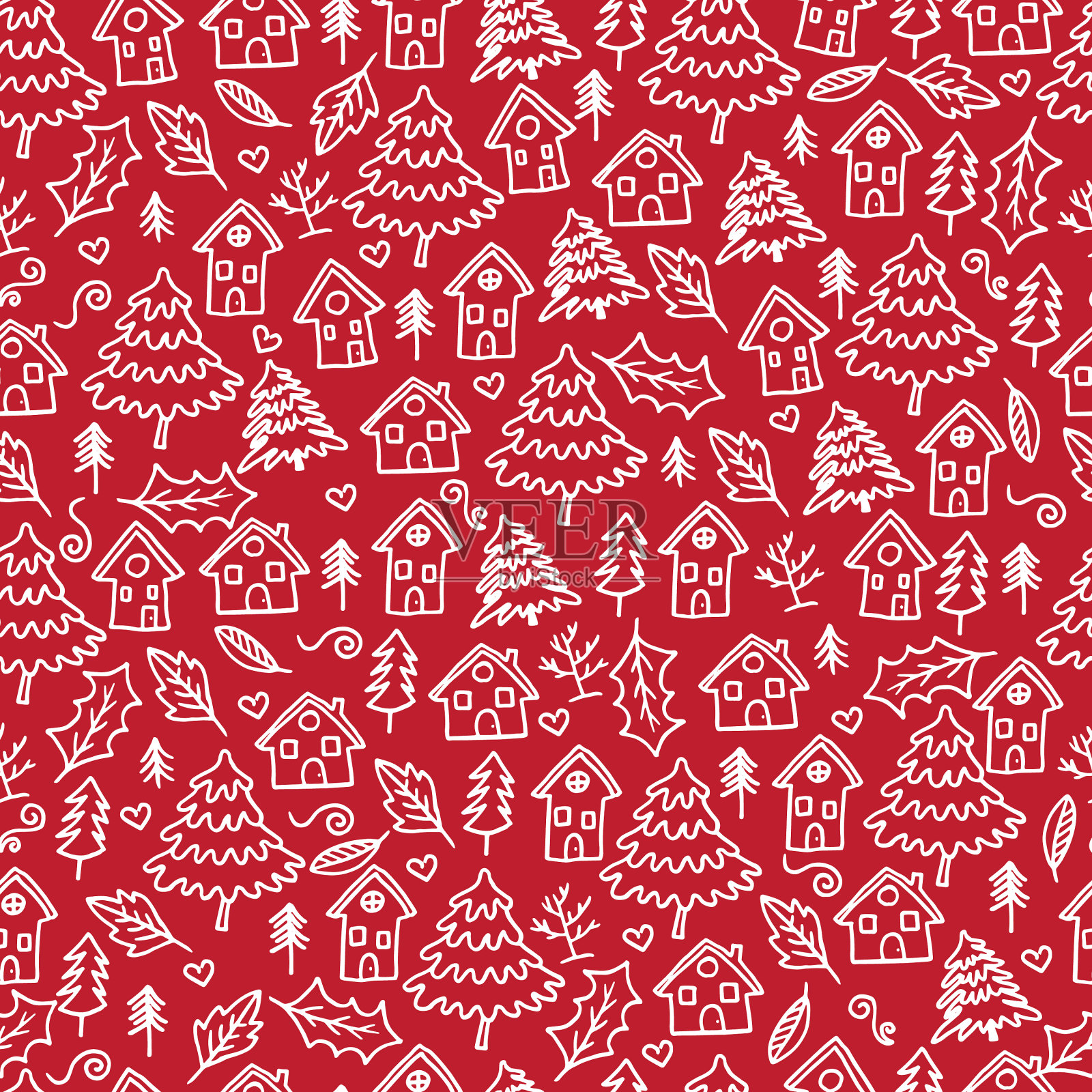 圣诞快乐，恭贺新禧插画图片素材