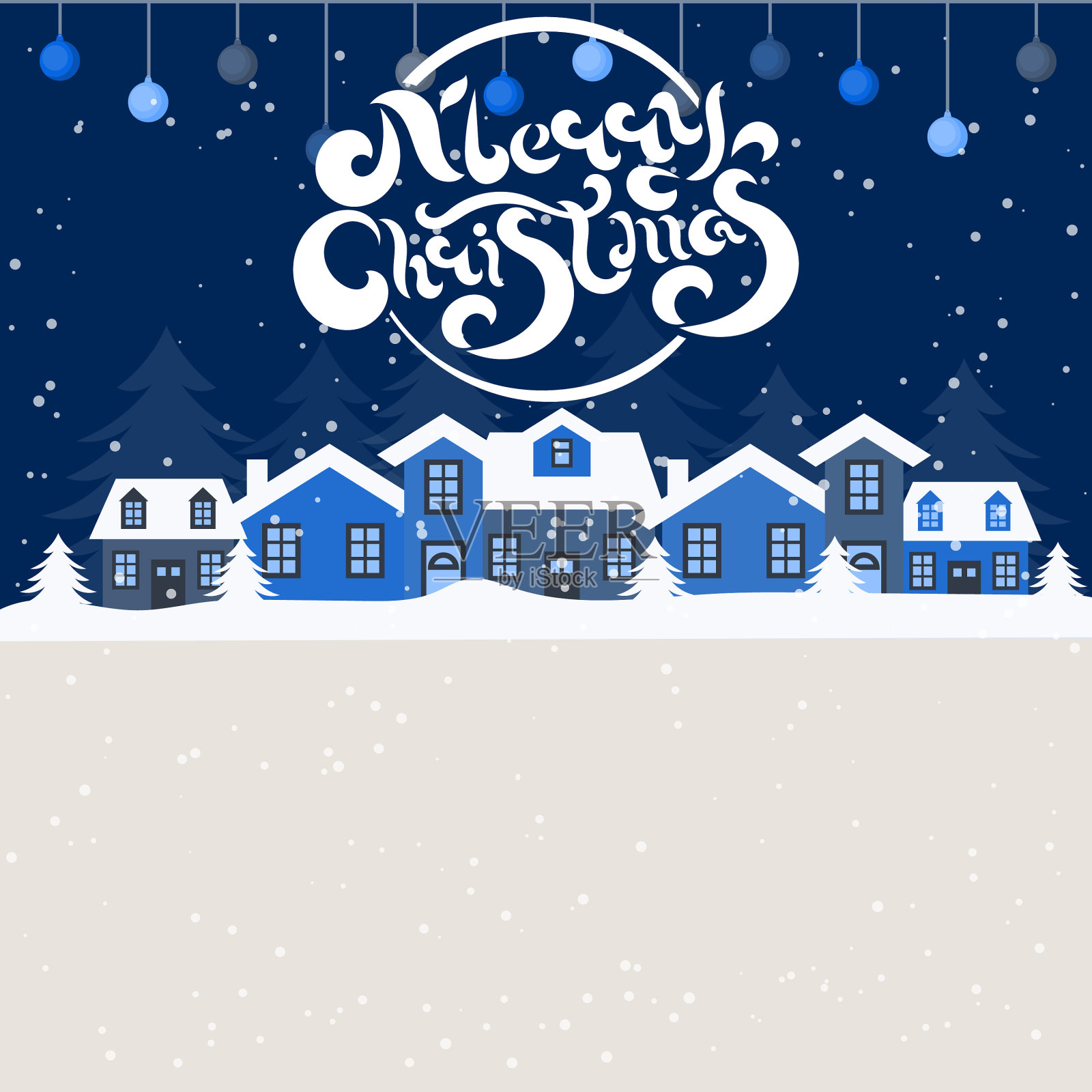 圣诞快乐，恭贺新禧插画图片素材