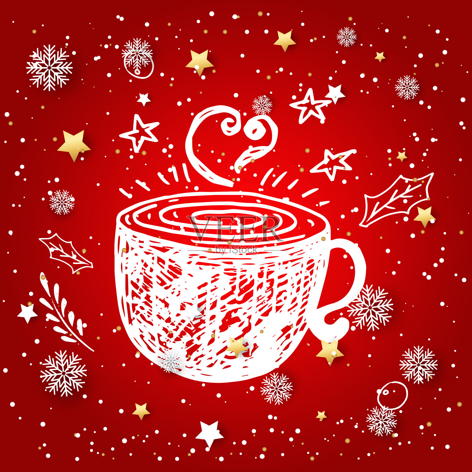 手写的标志字母2019快乐新插画图片素材