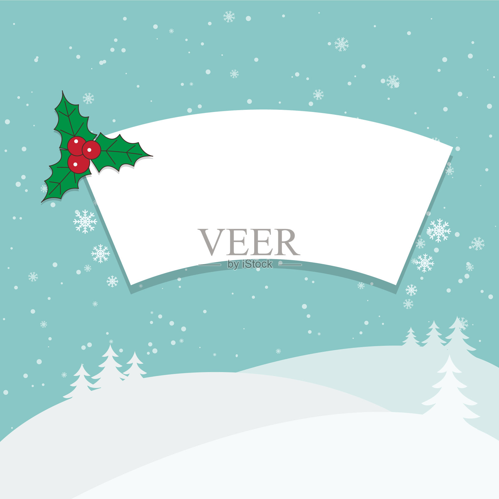 卡通节日主题的冬季背景插画图片素材