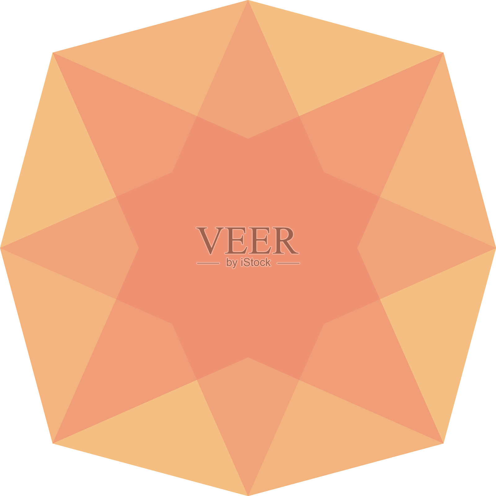 几何星形花形状图标平面风格设计元素图片