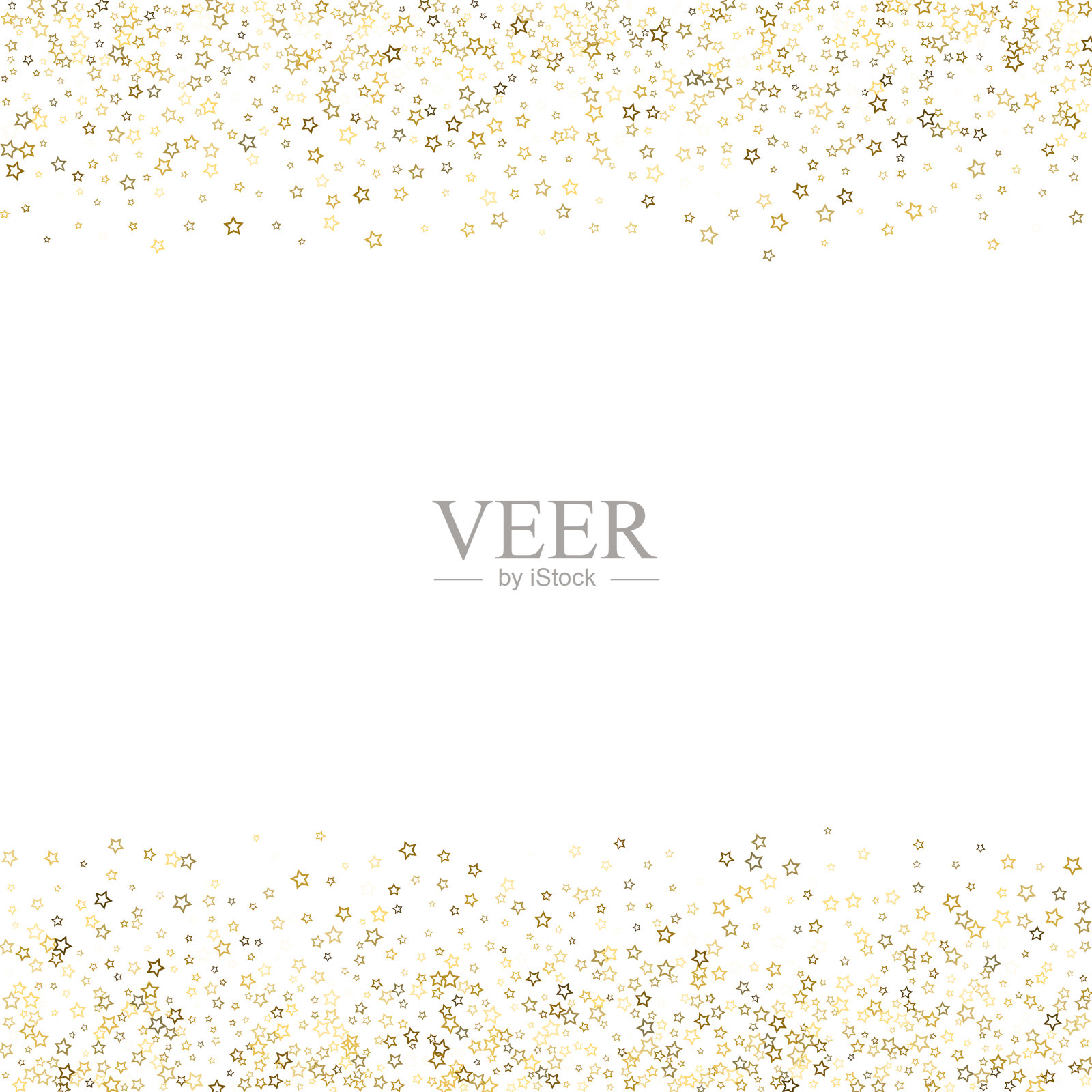 金色闪亮的星星豪华闪亮的五彩纸屑插画图片素材