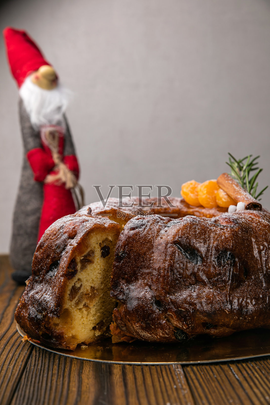 潘妮托妮节日蛋糕照片摄影图片