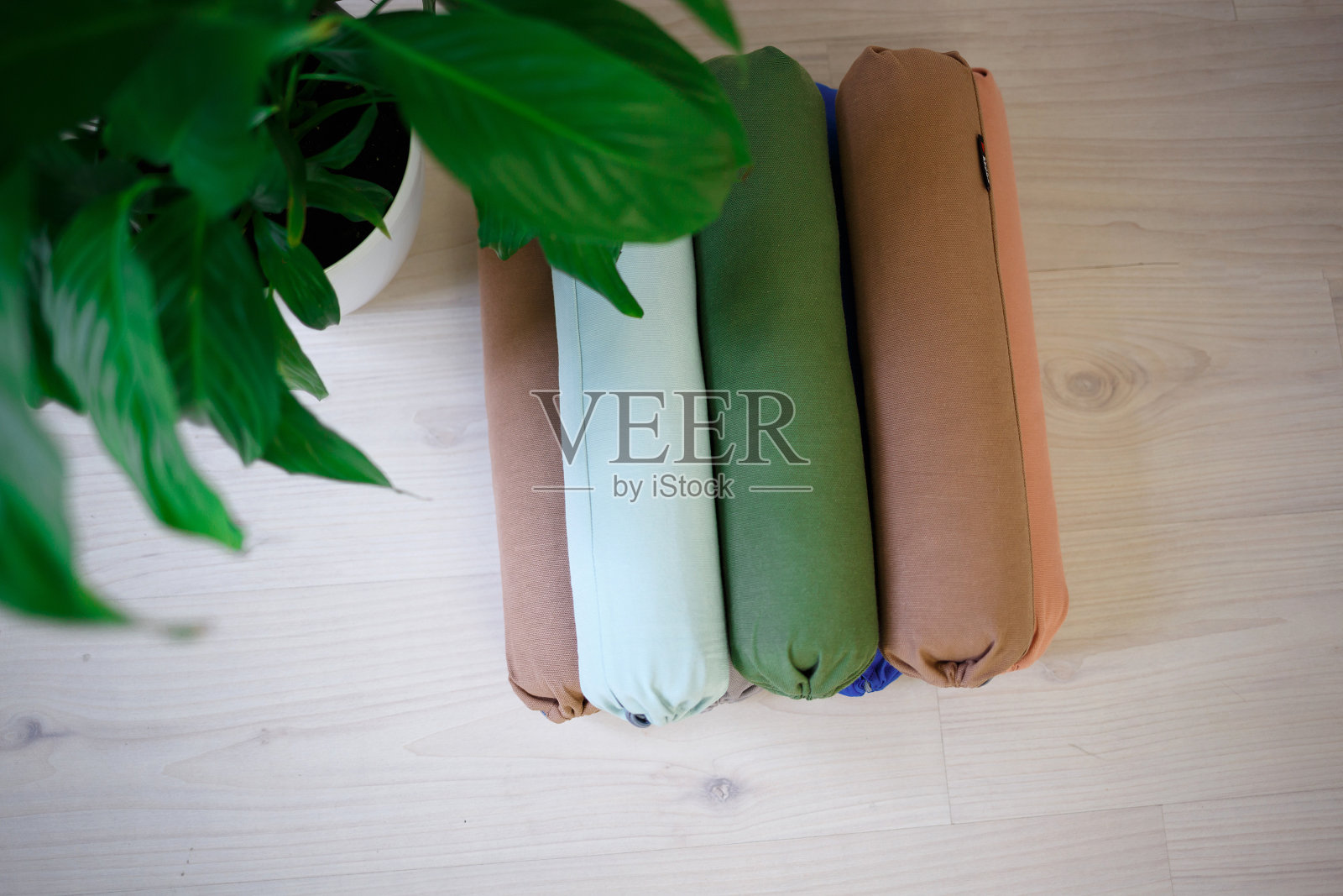 多彩运动滚轮背部和颈部按摩照片摄影图片