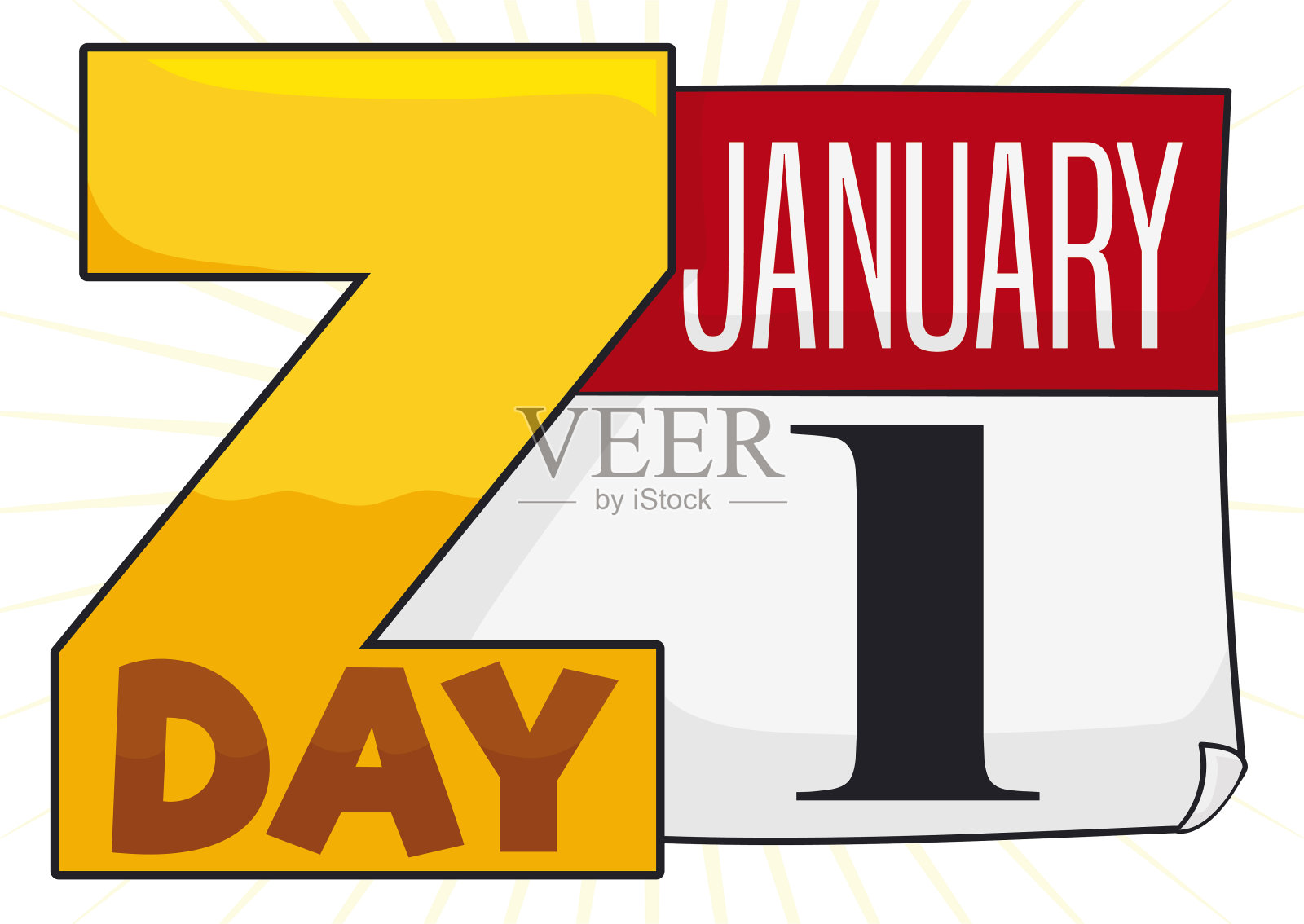 日历和Z字母准备它的庆祝日插画图片素材